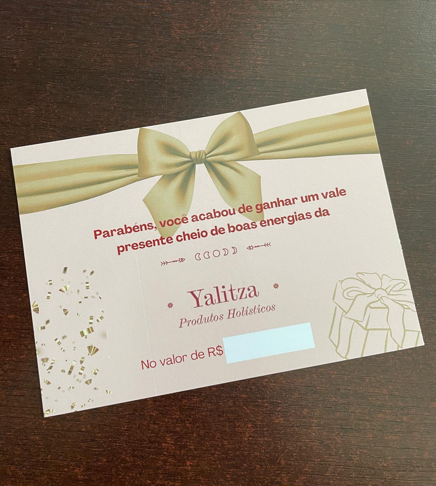 Cartão Presente Yalitza — o presente perfeito para quem você ama