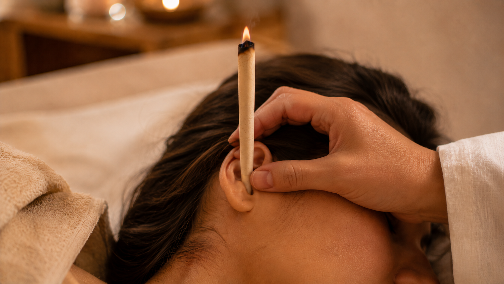 Cone hindu em ambiente calmo e intimista com iluminação suave